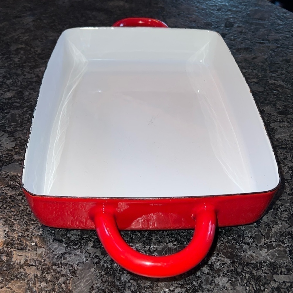 Dansk Kobenstyle Red Enamel Casserole Baking Dish 11” x 8”